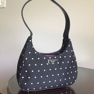 Kate spade black and white polka dot purse